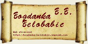 Bogdanka Belobabić vizit kartica
